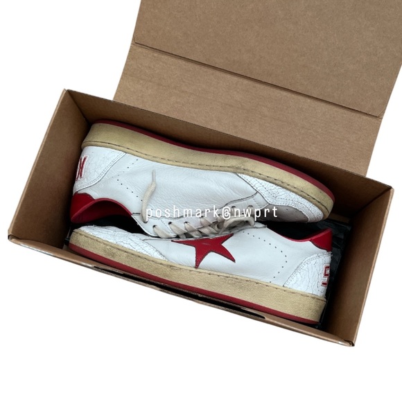 Golden Goose 🍓 Ball Star Ballstar Strawberry Red White Sneakers Shoes 37 7 - Picture 12 of 15